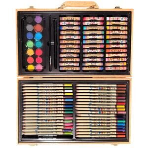 Vintage 90s Acme Deluxe Art Set 1994 Looney Tunes Bugs Bunny WB Wood Case